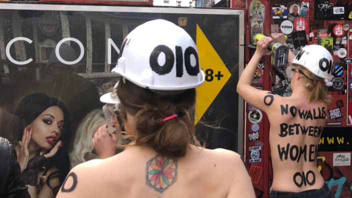 Femen-Aktion im Rotlichviertel