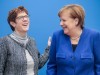 CDU - Annegret Kramp-Karrenbauer und Angela Merkel 2019 in Berlin
