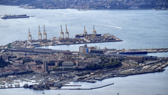 Xi Jinping in Italien: Einfallstor nach Europa? Blick über den Hafen der norditalienischen Stadt Triest.