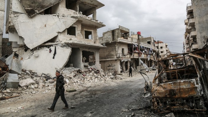 Nach den Luftangriffen in Idlib
