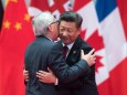 EU-Kommissionspräsident Jean-Claude Juncker und Chinas Präsident Xi Jinping 2016 beim G20-Gipfel in Hangzhou