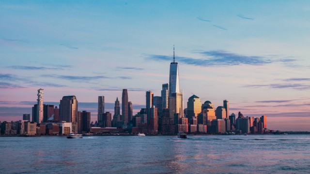 Die Skyline von New York, von Hoboken aus gesehen.