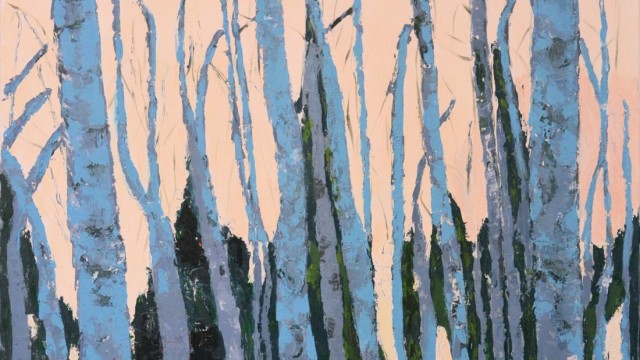 "Arte Fakte": "Birkenbild" heißt dieses Gemälde aus dem Zyklus "Wald und Natur".