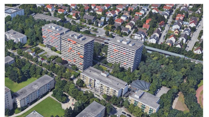 Freimann: Drei Türme: Das Seniorenheim Kieferngarten bietet Platz für 700 Bewohner. Nun soll ein vierter Turm gebaut werden.
