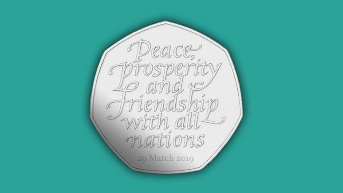 EU-Austritt: Auf der Webseite von The Royal Mint ist die offizielle Brexit-Münze noch zu sehen.
