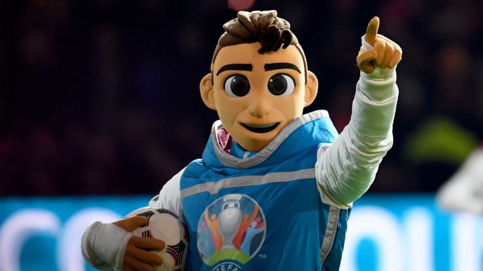 Skillzy, das offizielle Maskottchen der Fußball-EM 2020.