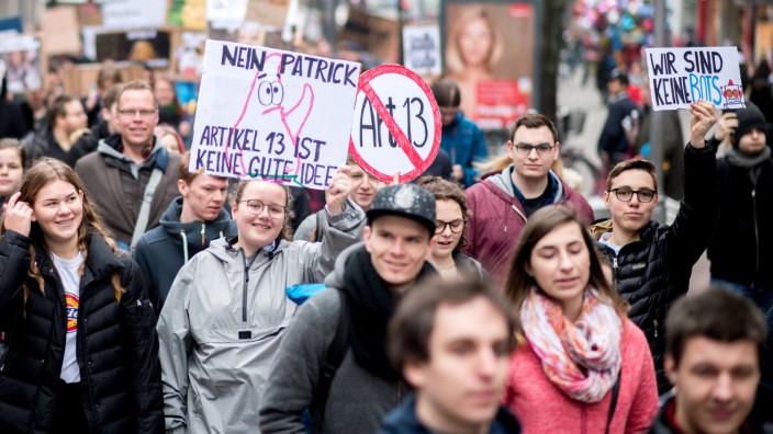 Protest gegen neues Urheberrecht - Hannover