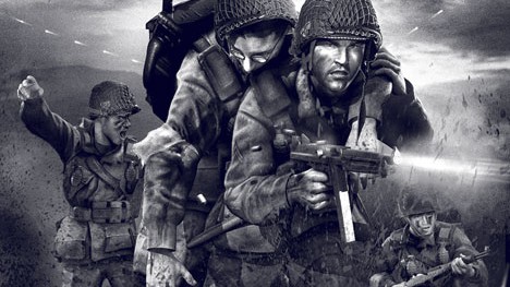 Der Zweite Weltkrieg in Computerspielen: "Facharbeiter des Krieges" - und wem schwinden wieder zuerst die Kräfte? Natürlich den Intellektuellen mit Nickelbrille. Bild zum Spiel: "Brothers in Arms"