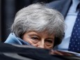 British Prime Minister Theresa May is seen outside Downing Street in London