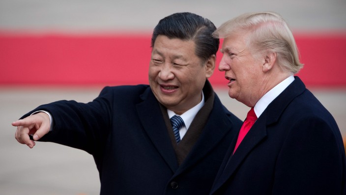Xi Jinping und Donald Trump in Peking im November 2017