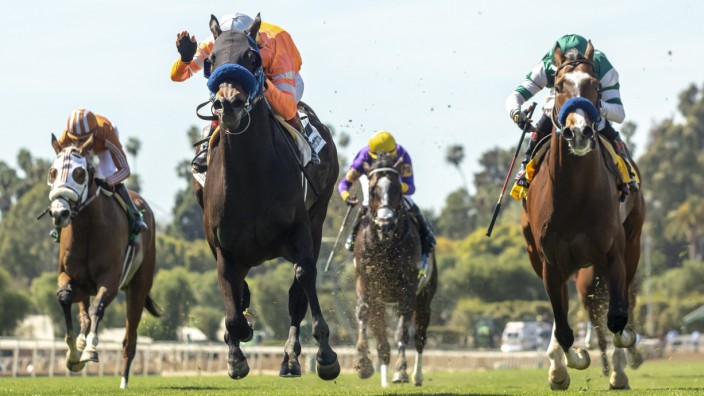 Reitsport: Auch im Santa Anita Park wird mit Wetten auf Pferderennen viel Geld umgesetzt.