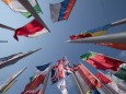 Fahnen, Flaggen vor dem Europäischen Patentamt, Erhardtstraße