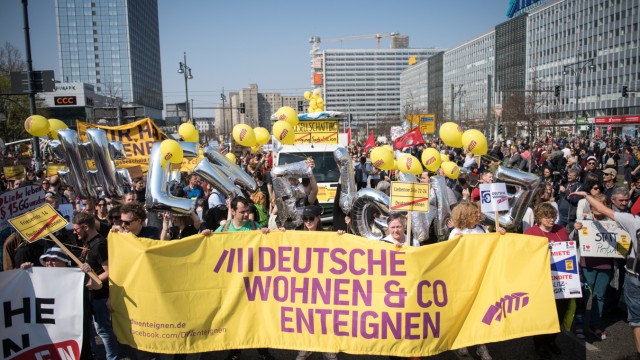 Demonstrators Protest Against Tightening Housing Market In Berlin