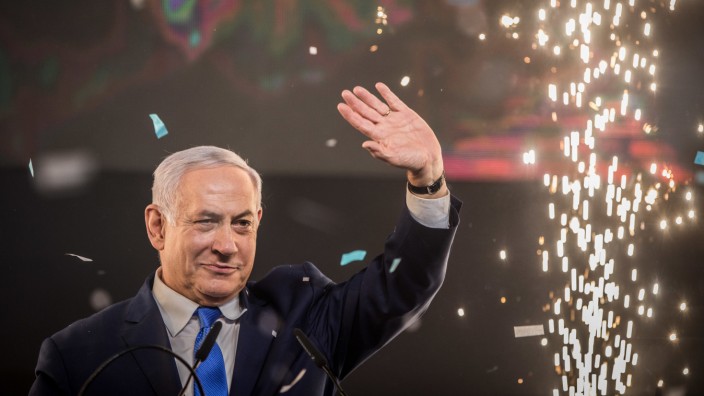 Parlamentswahl in Israel 2019 - Premier Benjamin Netanjahu lässt sich feiern