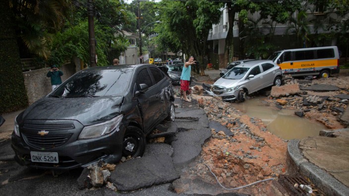 Unwetter in Brasilien: Das heftige Unwetter zerstörte zahlreiche Straßen.