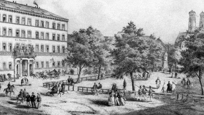 Hotel Bayerischer Hof in München, 1850