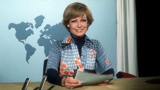 Stylisten fürs Fernsehen: Dagmar Berghoff 1976 in einer auffälligen Bluse.