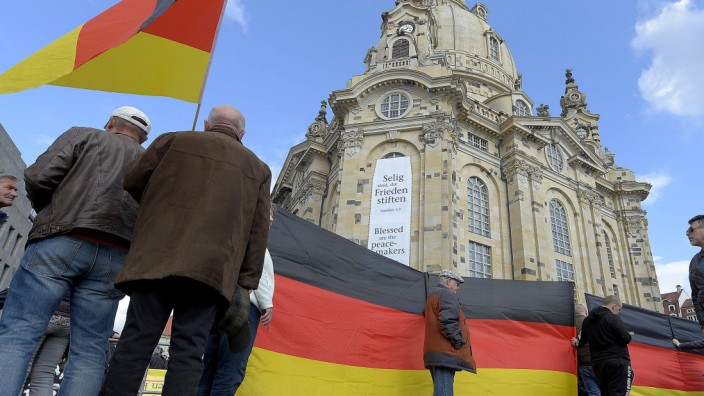 Pegida-Demonstration in Dresden im Oktober 2018