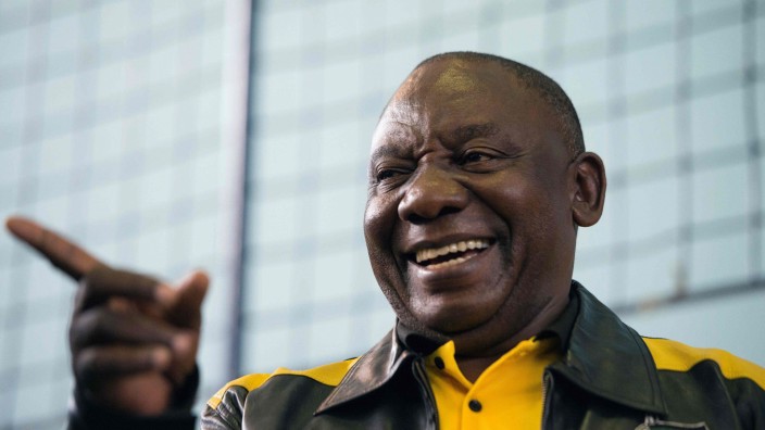 Südafrika vor der Wahl: Führt den ANC: Präsident Cyril Ramaphosa.