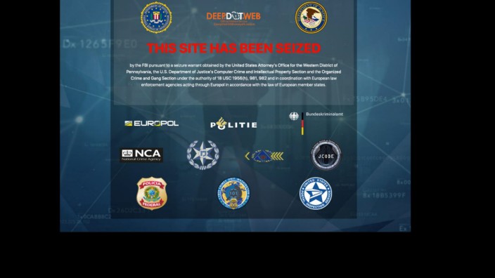 Wall Street Market: So sieht es aus, wenn Behörden eine Seite im Darknet stilllegen – hier das bekannte Angebot „Deepdotweb“, das in dieser Woche vom FBI geschlossen wurde.