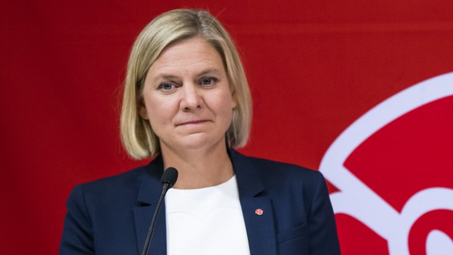 Ministerpräsidentenamt in Schweden: Stefan Löfven nennt Magdalena Andersson die "beste Finanzministerin der Welt".