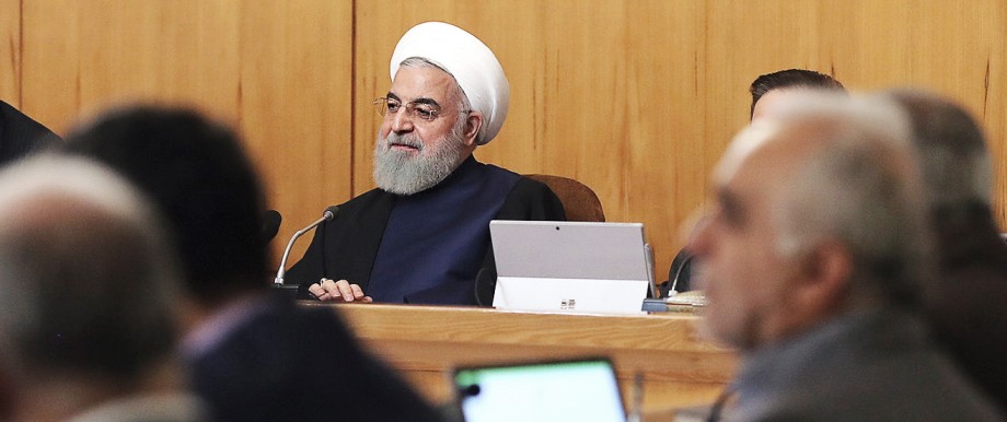 Atomkonflikt: Irans Präsident Hassan Rohani bei einem Kabinettstreffen am Mittwoch in Teheran