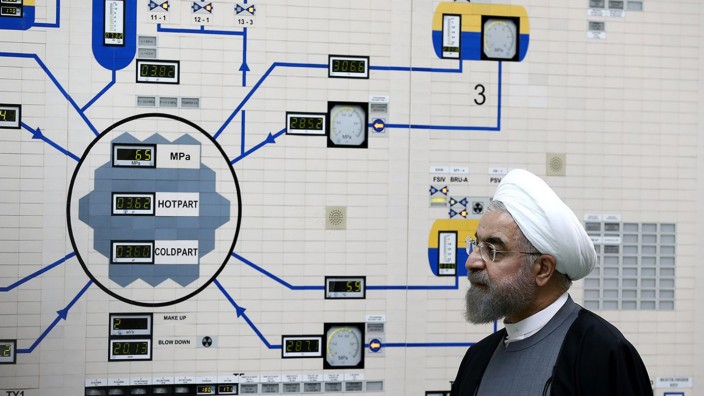 Atomabkommen: Irans Präsident Rohani besucht das Atomkraftwerk Bushehr in Südiran (Archivbild).