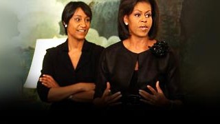 Desirée Rogers, Michelle Obama; AP