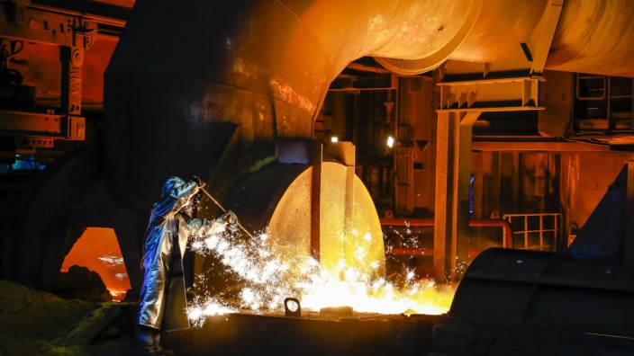15 04 2019 Duisburg Ruhrgebiet Nordrhein Westfalen Deutschland ThyssenKrupp Steel ein Stahla