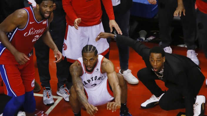 NBA - Kawhi Leonard von den Toronto Raptors im Playoff-Spiel gegen die Philadelphia 76ers