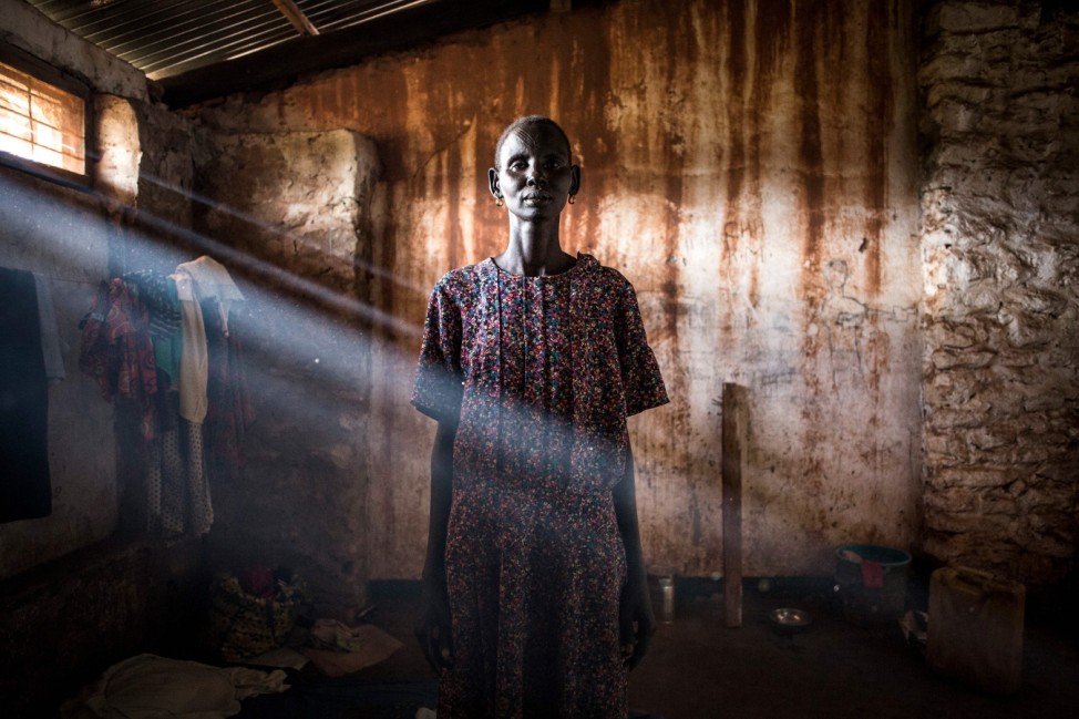 Eine aus dem Südsudan geflohene Frau im Flüchtlingslager Aru in der Demokratischen Republik Kongo 2019.