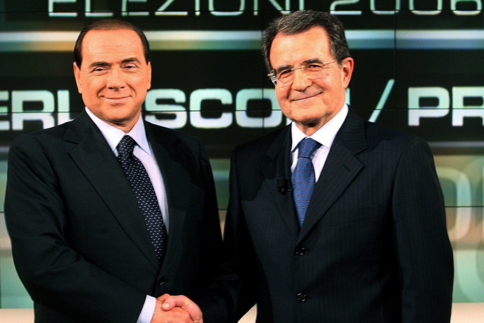 Berlusconi versus Prodi - TV-Duell in Italien