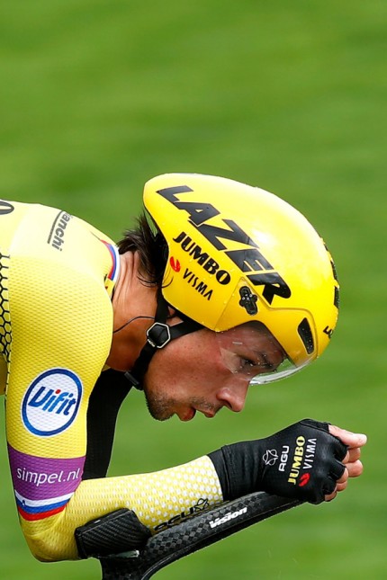 Primoz Roglic beim Giro d'Italia: Umschulender mit Allrounder-Fähigkeiten: Primoz Roglic auf dem Weg nach San Marino, wo er das diesjährige Giro-Zeitfahren gewann.