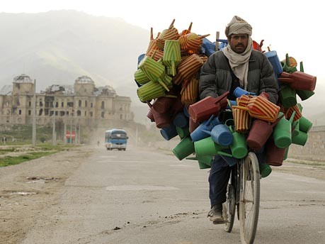 Fahrender Verkaufsstand in Kabul