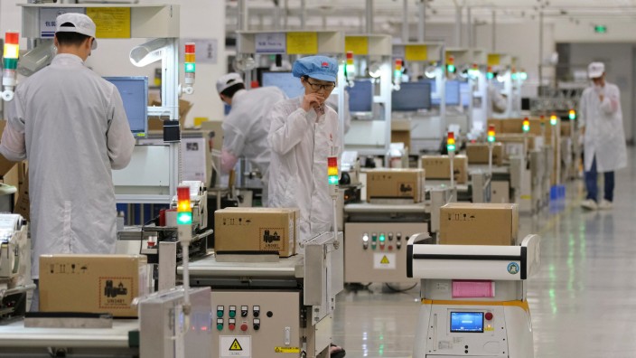 Huawei-Produktion in Guangdong, China