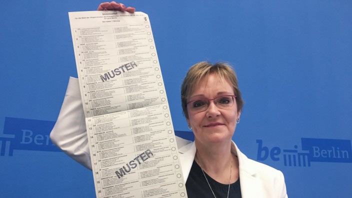 Stimmzettel zur Europawahl 2019