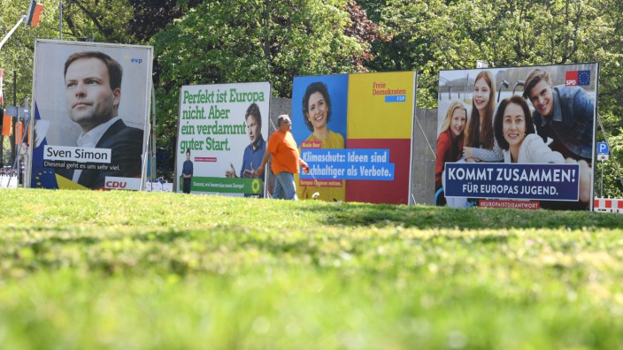 Europawahl 2019 - Wahlplakate in Frankfurt am Main
