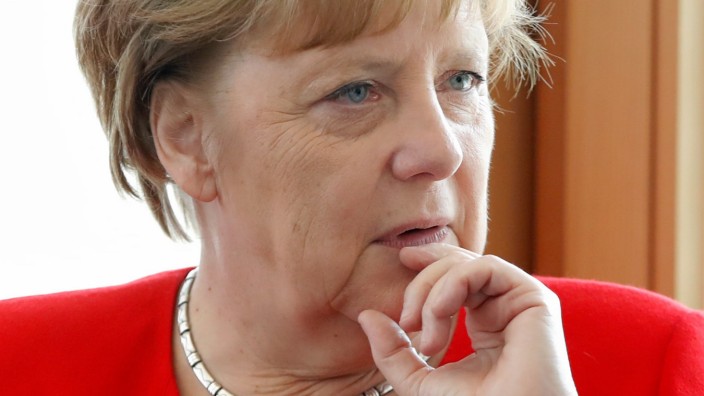 Angela Merkel in der CDU-Zentrale nach der Europawahl 2019