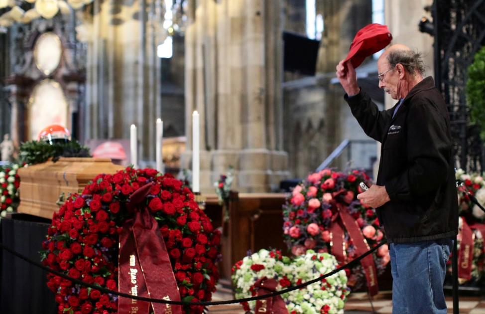 Funeral service for Austrian motor racing great Niki Lauda at St Stephen's cathedral in Vienna