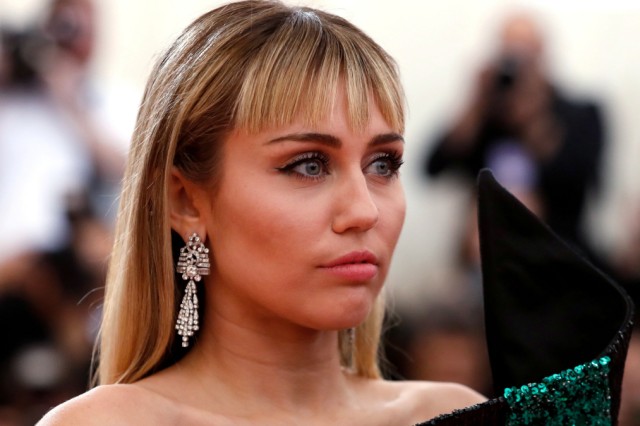 FILE PHOTO: Metropolitan Museum of Art Costume Institute Gala - Met Gala - Camp: Notes on Fashion- Arrivals - New York City, U.S. âÄ" May 6, 2019 - Miley Cyrus
