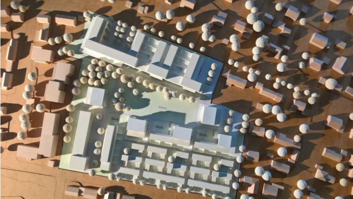 Ortsentwicklung: So sieht das geplante Wohnquartier im Modell aus. Im Norden grenzt es an die Ammerseestraße.