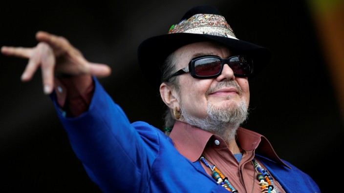 FILE PHOTO: Musician Dr. John gestures to the crowd during the New Orleans Jazz and Heritage Festival in New Orleans