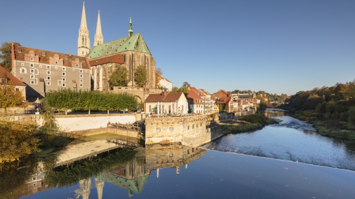 Strukturwandel: Die Kirche St.Peter und Paul an der Lausitzer Neiße in Görlitz.