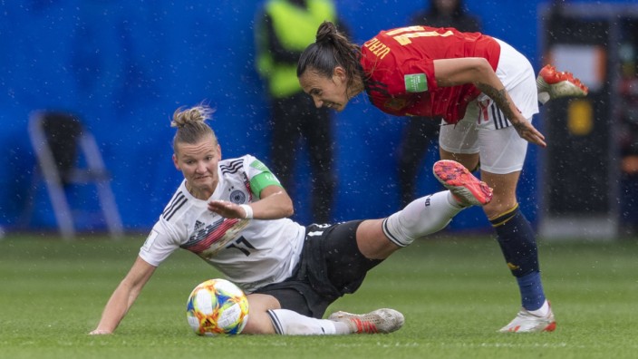 Alexandra Popp Germany Virginia Torrecilla Spain during the FIFA Women s World Cup France 2019 G; Popp