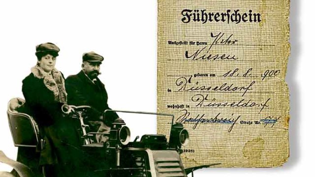 100 Jahre Führerschein: Alte Zeiten: Früher durften Frauen nur mit dem Segen des Ehemanns ans Steuer. Peter Niesen entschied das selbst.
