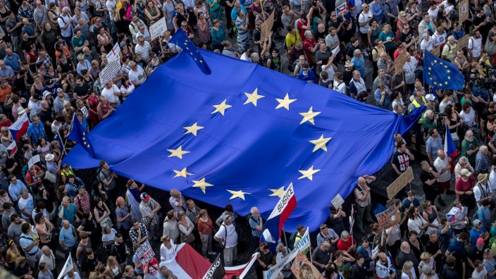 Czechs protest against Prime Minister Babis in Prague, Czech Republic - 04 Jun 2019