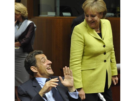 Nicolas Sarkozy, Angela Merkel;AFP