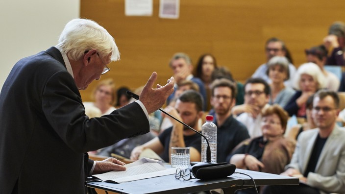 Vortrag von Jürgen Habermas am 19.6.2019 an der Goethe-Universität Frankfurt, Foto: Jürgen Lecher.