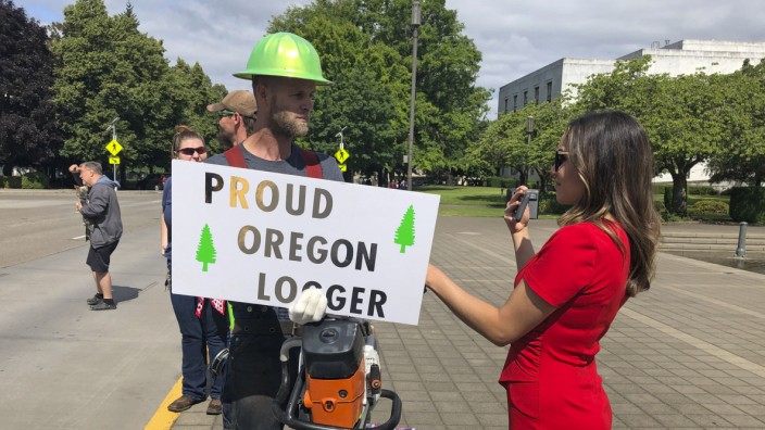 Demo gegen Klimaschutz in Oregon