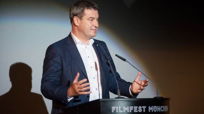 Ministerpräsident im Interview: "Geld schießt nicht nur Tore, Geld zieht auch Kultur an" - Ministerpräsident Markus Söder bei der Eröffnung des Münchner Filmfests 2018.